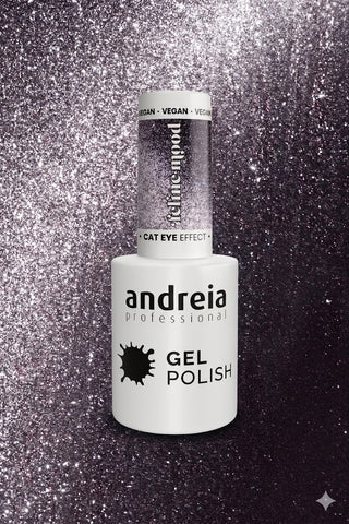 FE4 Cat Eye Effect - Paillettes magnétiques violet grisé avec des reflets argentés -  10,5 ml - Andreia Professional