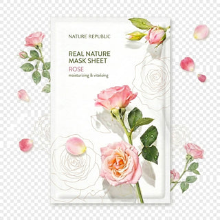 Real Nature Rose - Masque Tissu Hydratant  - 1 Pièce - Nature Republic