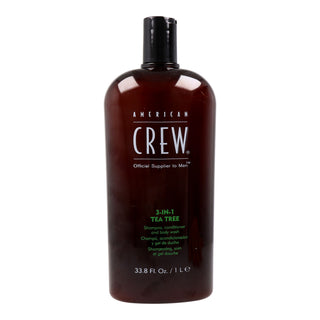 Tea Tree - Soin 3-en-1 Shampoing, Après-Shampoing et Gel Douche - 1000 ml - American Crew