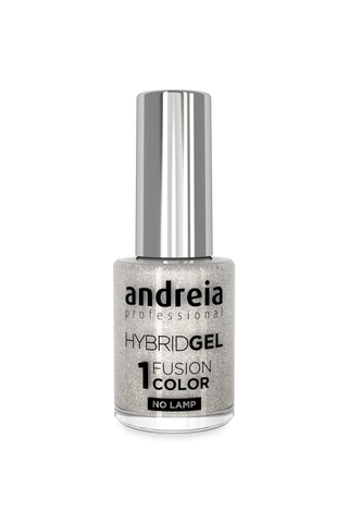 Hybrid Gel Fusion Color – 2 étapes, sans lampe - H85 Glitter Blanc à Reflets Argentés - 10,5 ml