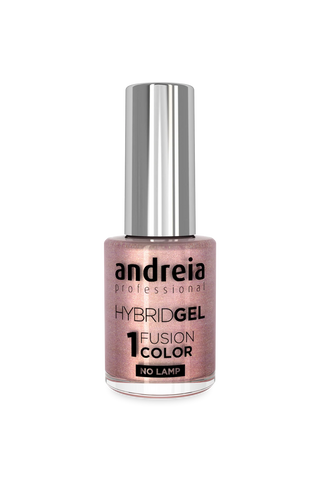 Hybrid Gel Fusion Color – 2 étapes, sans lampe - H86 Glitter Rose à Reflets Dorés - 10,5 ml