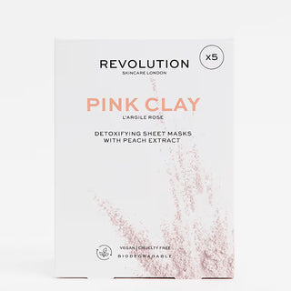 Pink Clay - Masques en Tissu Purifiants - x5 pièces - Make Up Revolution