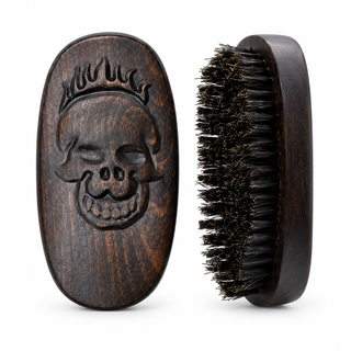 Brosse à barbe motif tête de mort – 12,5 cm