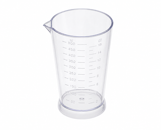 Verre doseur transparent