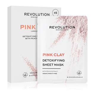 Make Up Revolution Pink Clay - Masques en Tissu Purifiants - x5 pièces