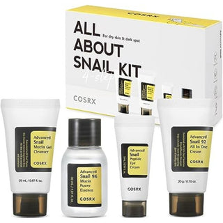 All About Snail Korean Skincare TSA Approved Travel Size Gift Set - 4 steps