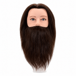 Tête mannequin homme – 100 % cheveux humains – 12 pouces (env. 30 cm)