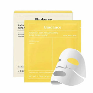 Masque Real Deep - Vita Niacinamide - x4 pièces - BIODANCE