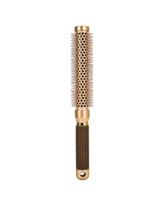 Brosse ronde de brushing dorée Ø 25 mm – Esthetica Réunion