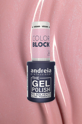 THE Gel Polish - CB1 Rose bébé avec paillettes bleues - 10,5ml