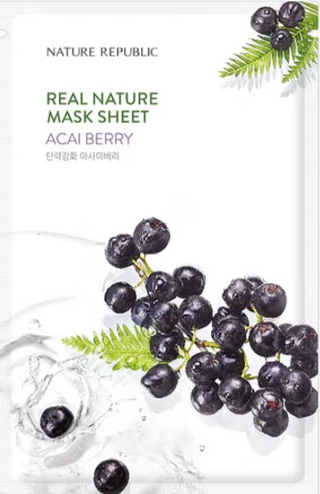 Real Nature Acai Berry- Masque Tissu Raffermissant - 1 Pièce - Nature Republic