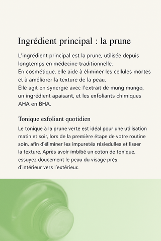 Lotion Tonique Rafraîchissante à la Prune Verte - 150 ml