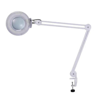 Lampe loupe LED à pince avec bras articulé