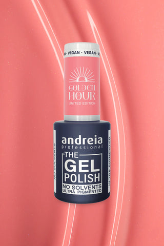 The Gel Polish GH3 Rose avec des brillants subtils