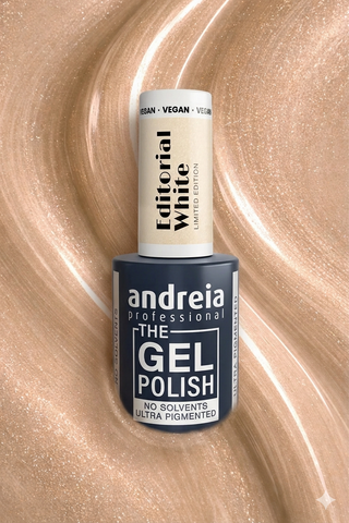 The Gel Polish - Ed.Lim - EW3: Blanc métallique avec reflets rosés - 10,5 ml - Andreia Professional