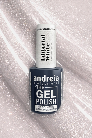 The Gel Polish - Ed.Lim - EW6: Paillettes blanches et argentées - 10,5 ml - Andreia Professional