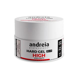 Hard Gel 2 in 1 – Glitter Soft White ( Haute viscosité) - 22g