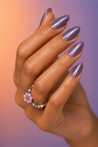 MW4 Cat Eye Effect - Paillettes magnétique lilas clair avec des reflets argentés