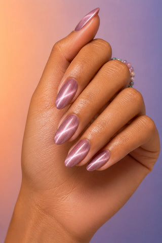 MW5 Cat Eye Effect - Paillettes magnétique rose clair avec des reflets argentés