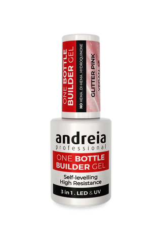 One Bottle Builder Gel 3 en 1  Rose Pailleté - Basse Viscosité