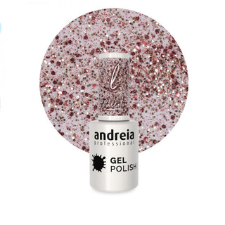 Gel Polish BA4 Glitter Doré et Rose - 10,5ml