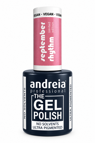 The Gel Polish - Ed.Lim September Rhythm - SR3 Vieux rose aux subtiles paillettes multicolores - 10,5 ml