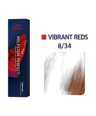 Koleston Perfect Me+ - Vibrant reds - Coloration permanente - 60ml - 8.34 - Blond clair doré cuivré