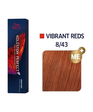 Koleston Perfect Me+ - Vibrant reds - Coloration permanente - 60ml - 8.43 - Blond clair cuivré doré