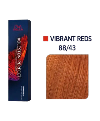 Koleston Perfect Me+ - Vibrant reds - Coloration permanente - 60ml - 88/43 - Blond clair intense cuivré doré