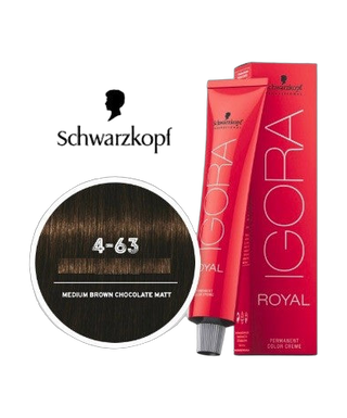 IGORA ROYAL - coloration permanente - 60ml - 4.63 - Châtain Moyen Marron Mat