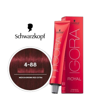 IGORA ROYAL - coloration permanente - 60ml - 4.88 - Châtain Moyen Rouge Extra