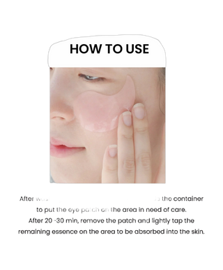 Hydrogel Eye Patch - with Bulgarian Rose Water - 60 Pieces - detoure