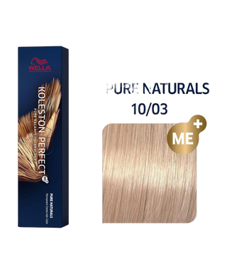 Koleston Perfect Me+ - Pure naturals - Coloration permanente - 60ml - 10.03 - Blond très très clair naturel foncé