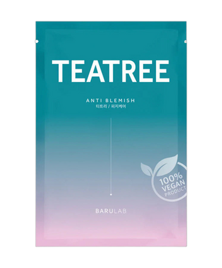 Masque tissu exfoliant doux vegan - Tea Tree - 23g - detoure