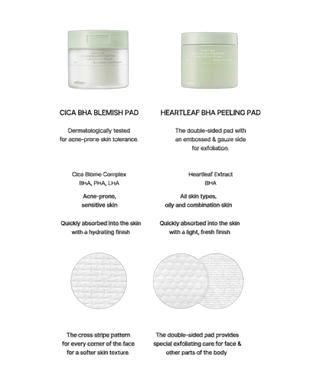 Heartleaf Bha Peeling Pad - 160 pads - detoure