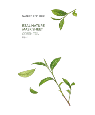 Real Nature Green Tea -  Masque Tissu Hydratant - 1 Pièce - detoure