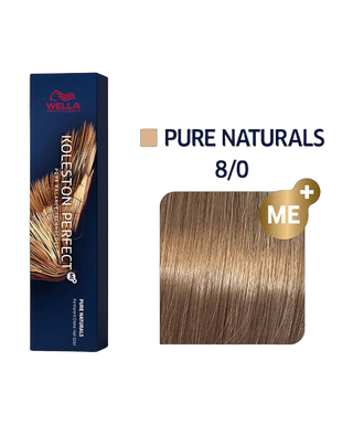 Koleston Perfect Me+ - Pure naturals - Coloration permanente - 60ml - 8.0 - Blond clair