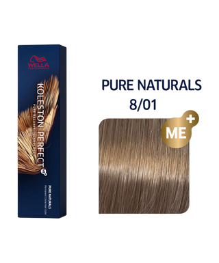 Koleston Perfect Me+ - Pure naturals - Coloration permanente - 60ml - 8.01 - Blond clair naturel cendré