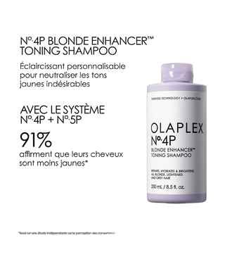 Nº4P Shampoing Déjaunissant Blonde Enhancer – Olaplex – 250 ml - detoure