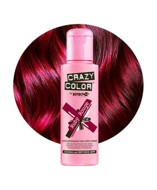 Coloration semi permanente Crazy Color - 100ML - Ruby rouge
