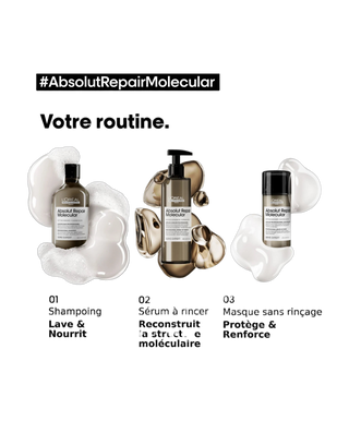 Série Expert - Pré-shampoing Absolut Repair MOLECULAR - 190ml - detoure