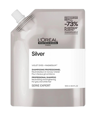 Série Expert -  Shampooing Silver pour Cheveux Gris, Blancs ou Blond Clair - detoure