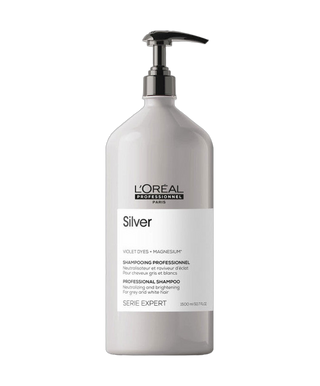 Série Expert -  Shampooing Silver pour Cheveux Gris, Blancs ou Blond Clair - detoure