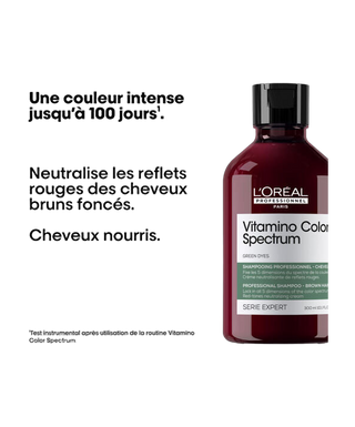 Shampoing neutralisant vert 300 ml -antirouge - VITAMINO SPECTRUM - detoure
