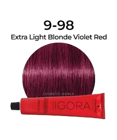 IGORA ROYAL - coloration permanente - 60ml - 9.98 - Blond Très Clair Violet Rouge