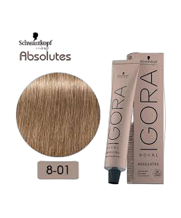IGORA ROYAL Absolutes & SilverWhite - Coloration permanente - 60ml - 8.01 - Blond Clair Naturel Cendré