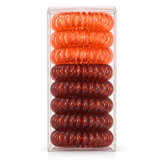 Élastiques spirale pour cheveux – Boîte de 9 – Marron