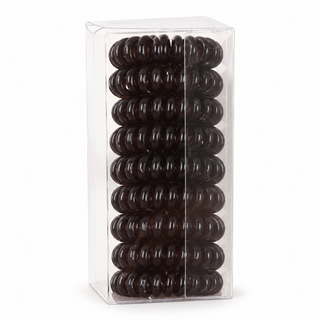 Élastiques spirale pour cheveux – Boîte de 9 – Noir