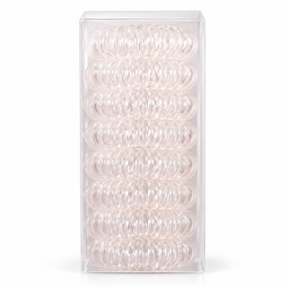 Élastiques spirale pour cheveux – Boîte de 9 – Transparent
