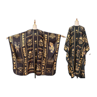 Cape de coiffure en polyester pongé – 145 x 160 cm